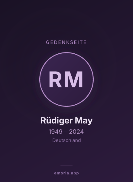 Gedenkportrait von Rüdiger May