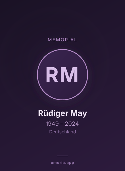 Memorial portrait of Rüdiger May