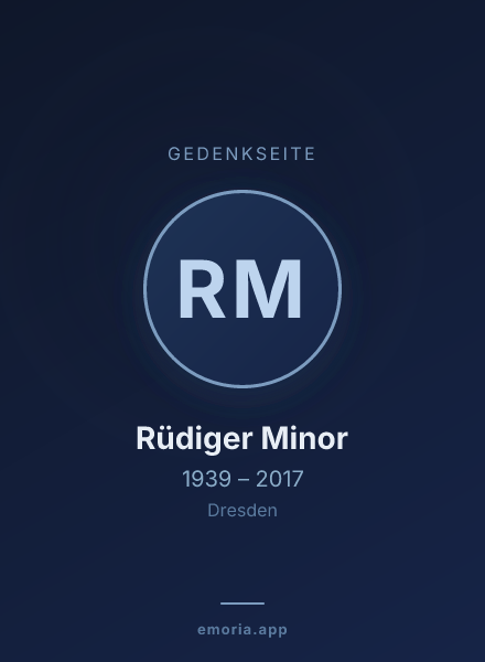 Gedenkportrait von Rüdiger Minor