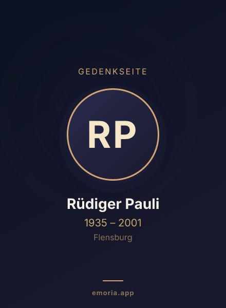 Gedenkportrait von Rüdiger Pauli