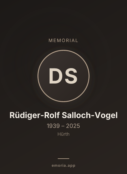 Memorial portrait of Dr. med. Rüdiger-Rolf Salloch-Vogel