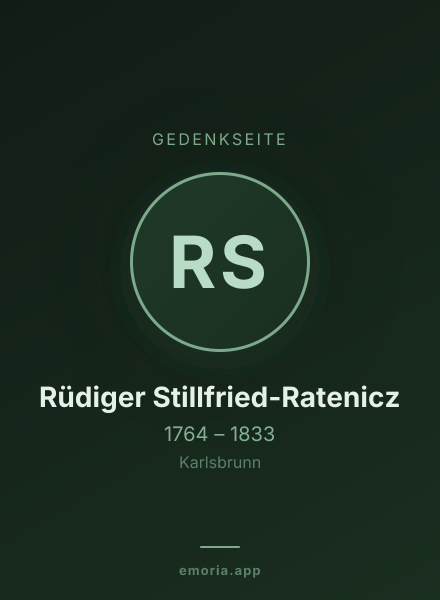 Gedenkportrait von Rüdiger Stillfried-Ratenicz