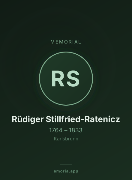 Memorial portrait of Rüdiger Stillfried-Ratenicz