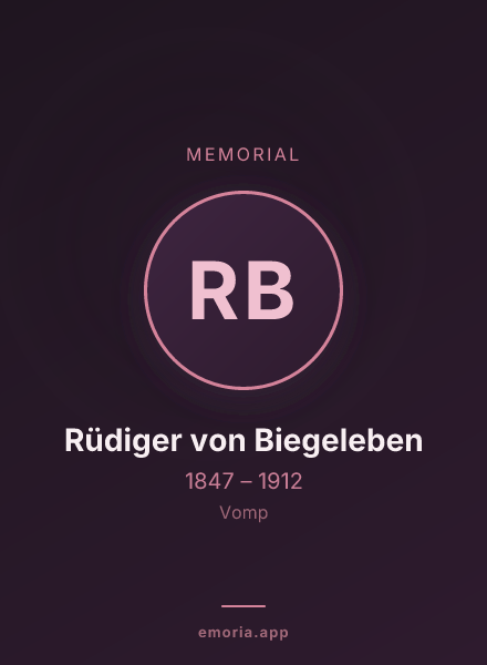 Memorial portrait of Rüdiger von Biegeleben
