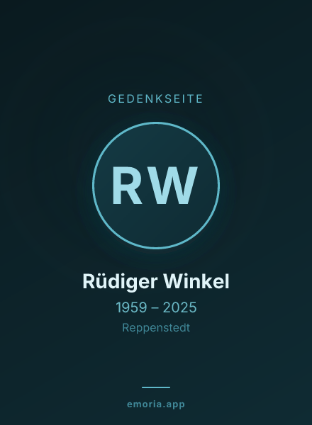 Gedenkportrait von Rüdiger Winkel