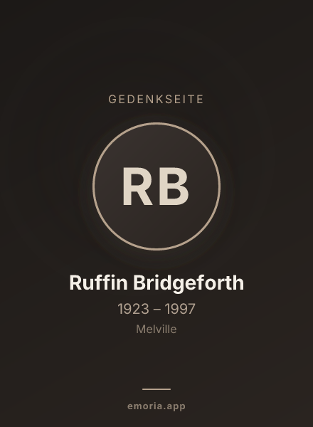 Gedenkportrait von Ruffin Bridgeforth