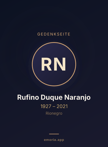 Gedenkportrait von Rufino Duque Naranjo