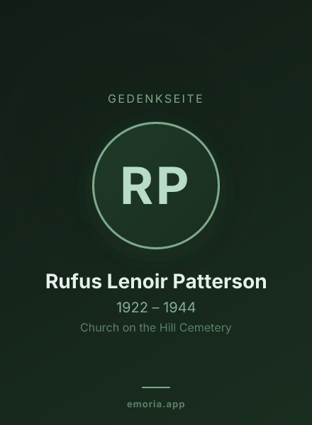 Gedenkportrait von Rufus Lenoir Patterson