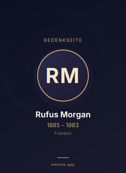 Gedenkportrait von Rufus Morgan