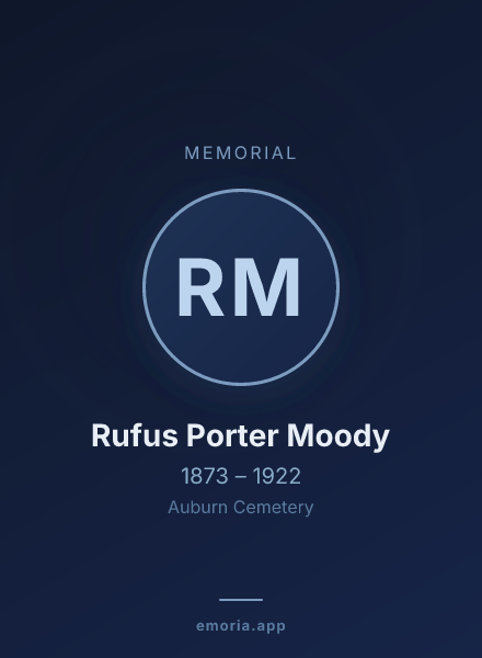Memorial portrait of Rufus Porter Moody