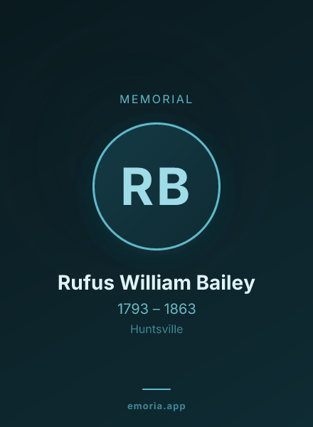Memorial portrait of Rufus William Bailey
