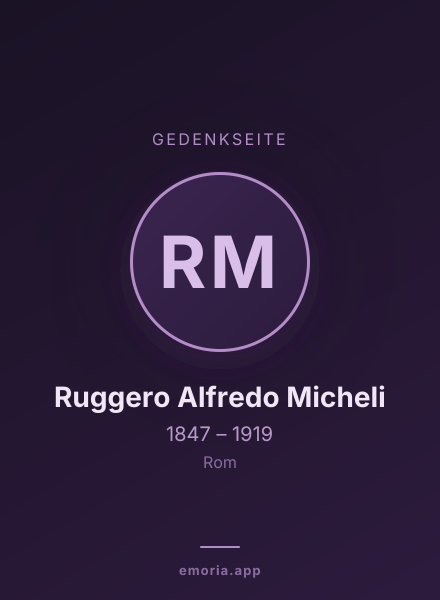 Gedenkportrait von Ruggero Alfredo Micheli