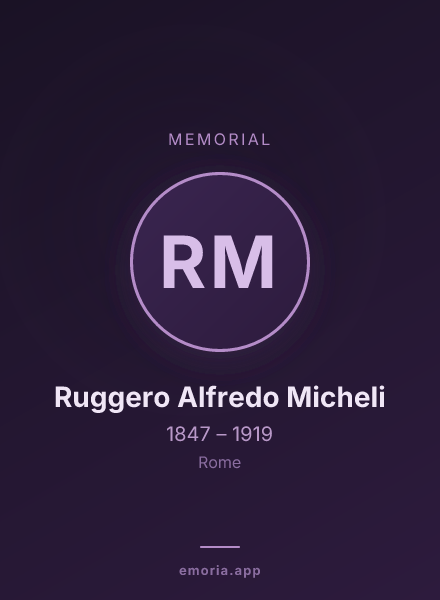 Memorial portrait of Ruggero Alfredo Micheli