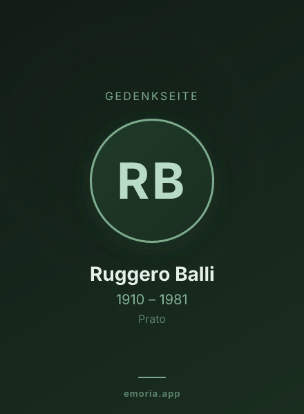 Gedenkportrait von Ruggero Balli