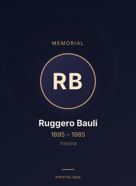 Memorial portrait of Ruggero Bauli