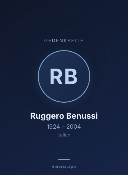 Gedenkportrait von Ruggero Benussi