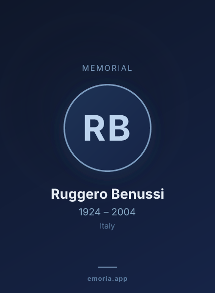 Memorial portrait of Ruggero Benussi