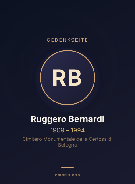 Gedenkportrait von Ruggero Bernardi
