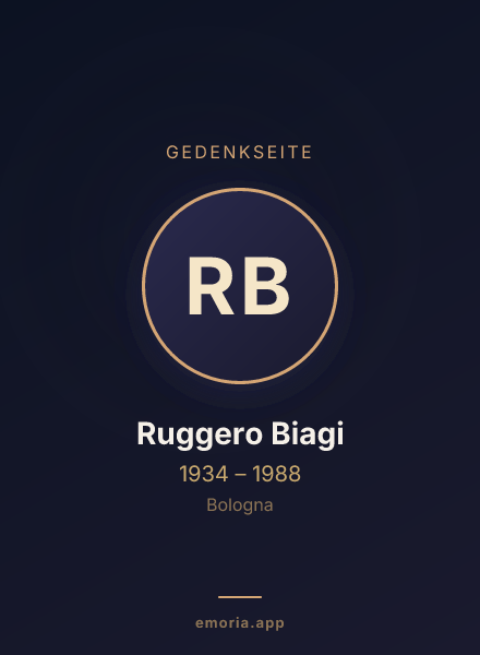 Gedenkportrait von Ruggero Biagi