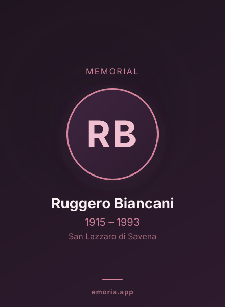Memorial portrait of Ruggero Biancani