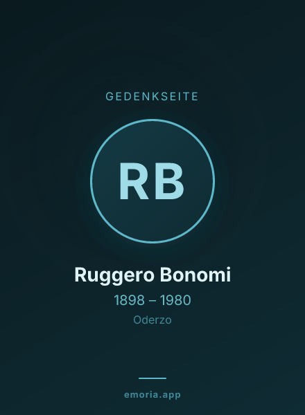 Gedenkportrait von Ruggero Bonomi