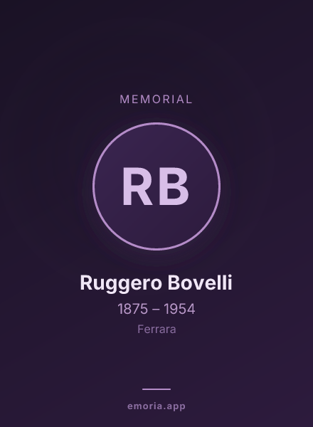 Memorial portrait of Ruggero Bovelli