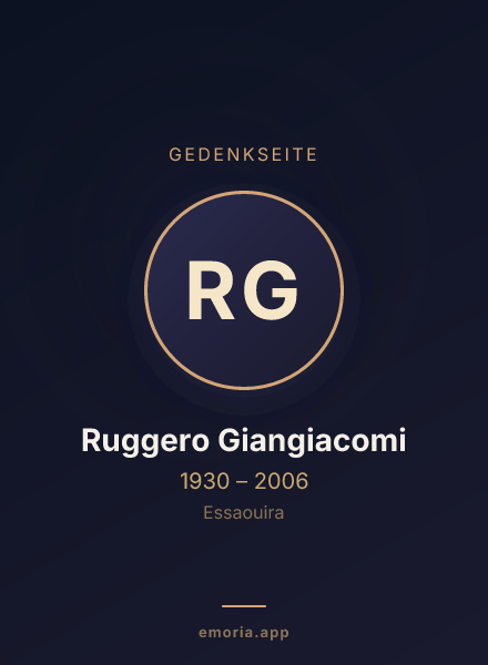 Gedenkportrait von Ruggero Giangiacomi