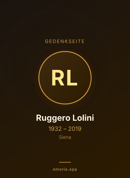 Gedenkportrait von Ruggero Lolini