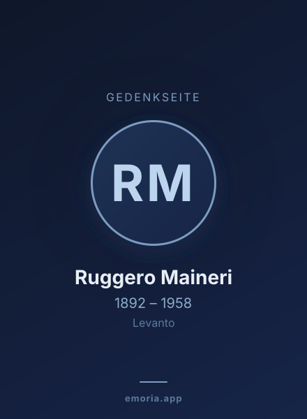 Gedenkportrait von Ruggero Maineri