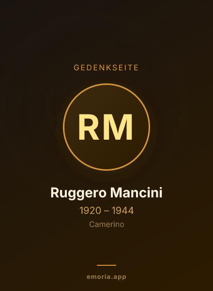 Gedenkportrait von Ruggero Mancini