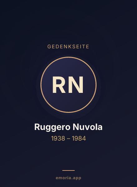 Gedenkportrait von Ruggero Nuvola