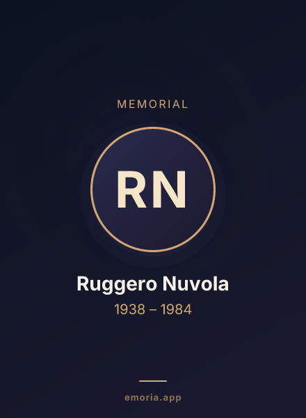 Memorial portrait of Ruggero Nuvola