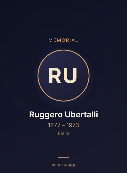 Memorial portrait of Ruggero Ubertalli