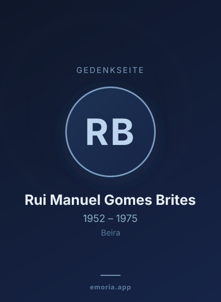 Gedenkportrait von Rui Manuel Gomes Brites