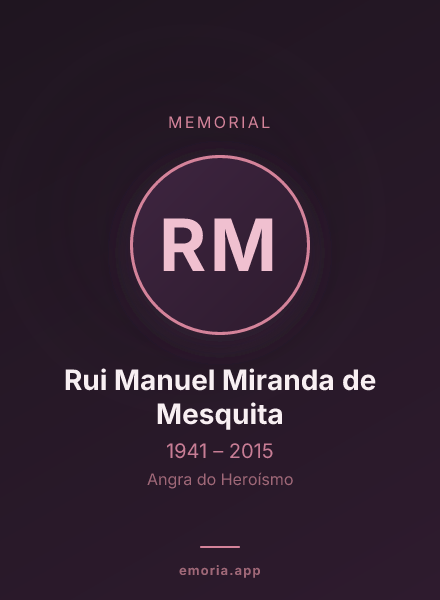 Memorial portrait of Rui Manuel Miranda de Mesquita