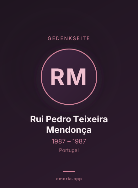 Gedenkportrait von Rui Pedro Teixeira Mendonça