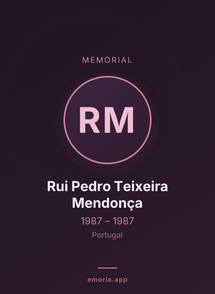 Memorial portrait of Rui Pedro Teixeira Mendonça