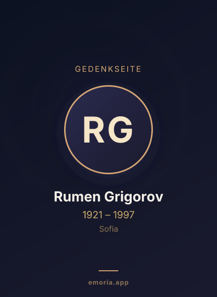 Gedenkportrait von Rumen Grigorov