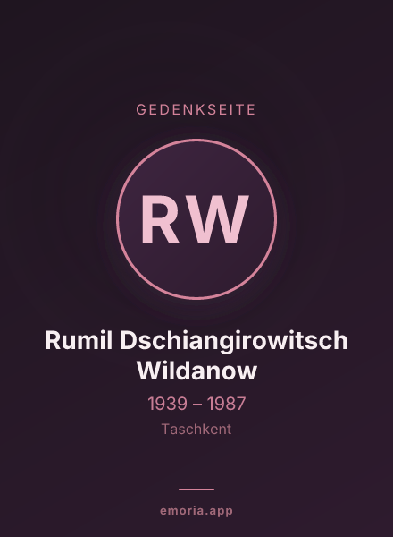 Gedenkportrait von Rumil Dschiangirowitsch Wildanow