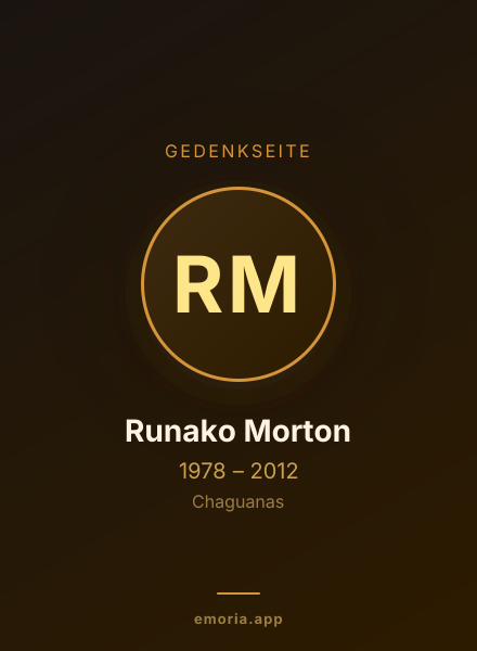 Gedenkportrait von Runako Morton