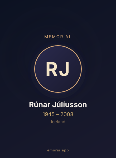 Memorial portrait of Rúnar Júlíusson