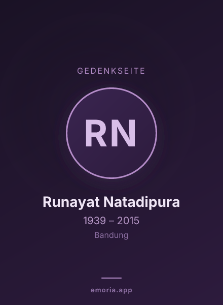 Gedenkportrait von Runayat Natadipura