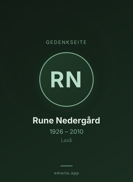 Gedenkportrait von Rune Nedergård