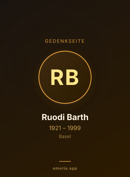 Gedenkportrait von Ruodi Barth