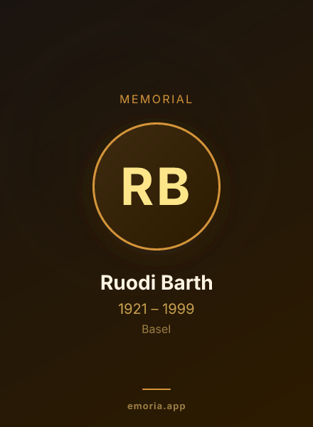Memorial portrait of Ruodi Barth