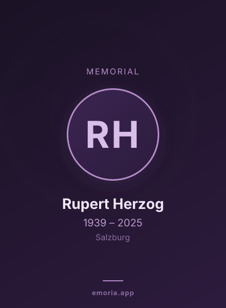 Memorial portrait of Rupert Herzog