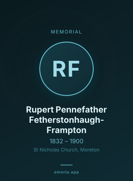 Memorial portrait of Rupert Pennefather Fetherstonhaugh-Frampton