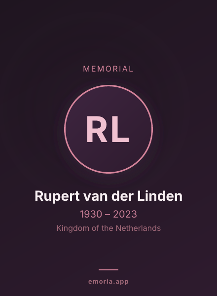 Memorial portrait of Rupert van der Linden