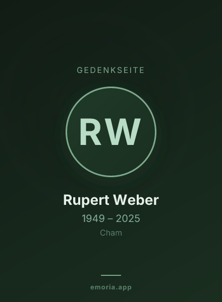 Gedenkportrait von Rupert Weber