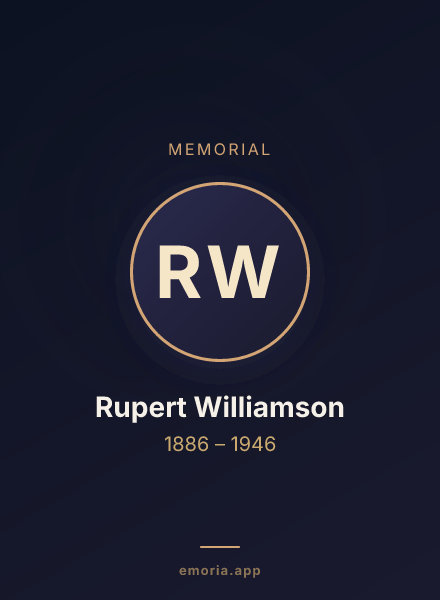 Memorial portrait of Rupert Williamson